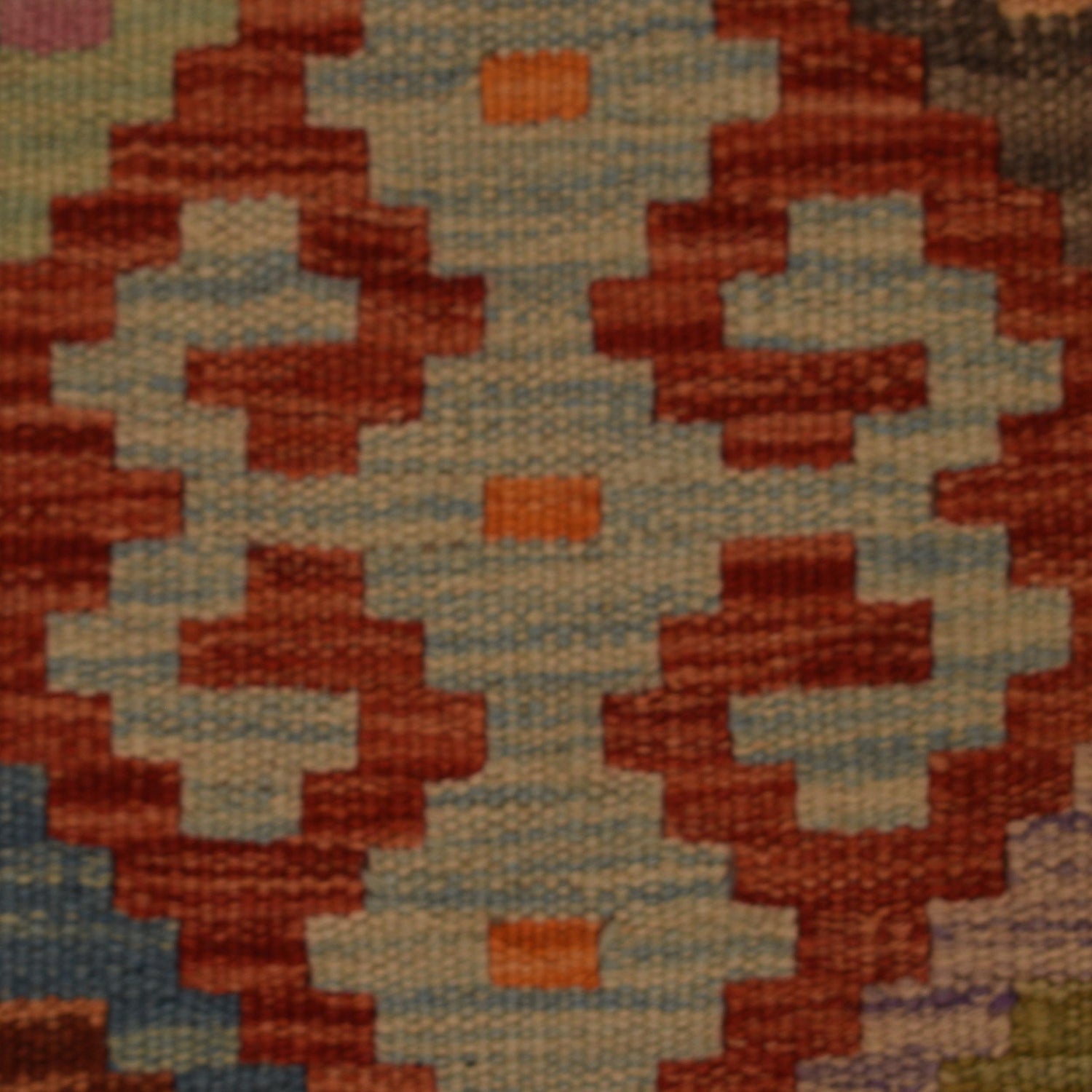 Handmade Multi Kilim Geometric 10' Runner