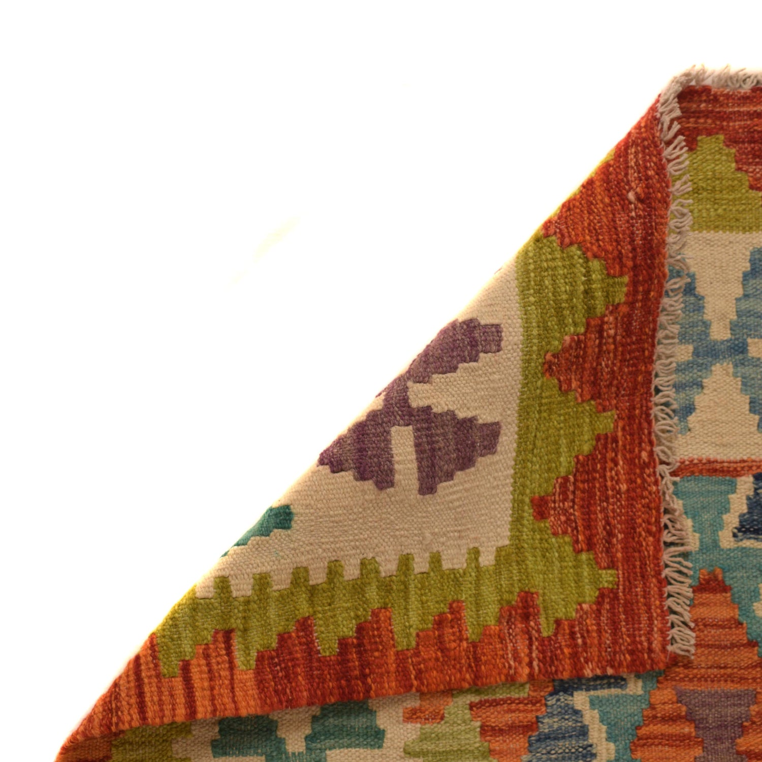 Handmade Multi Kilim Geometric 10' Runner