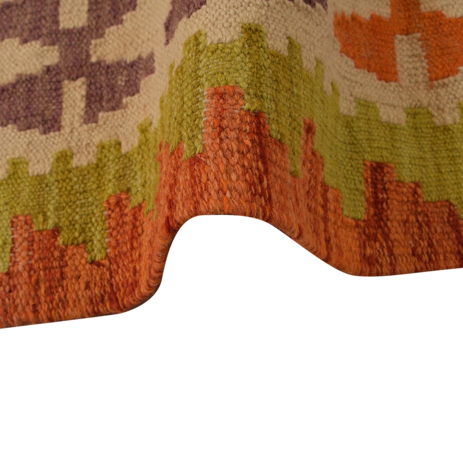 Handmade Multi Kilim Geometric 10' Runner