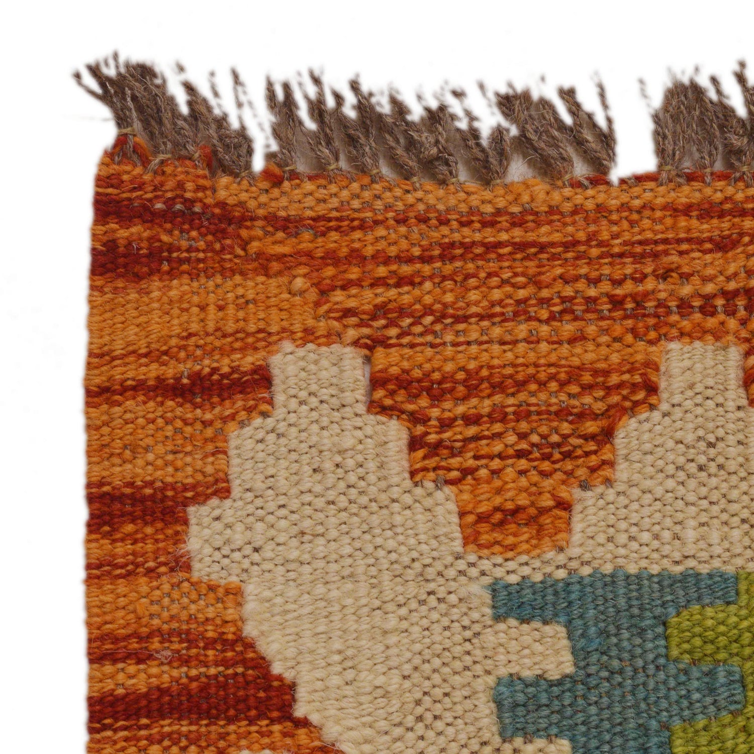 Handmade Multi Kilim Geometric 10' Runner