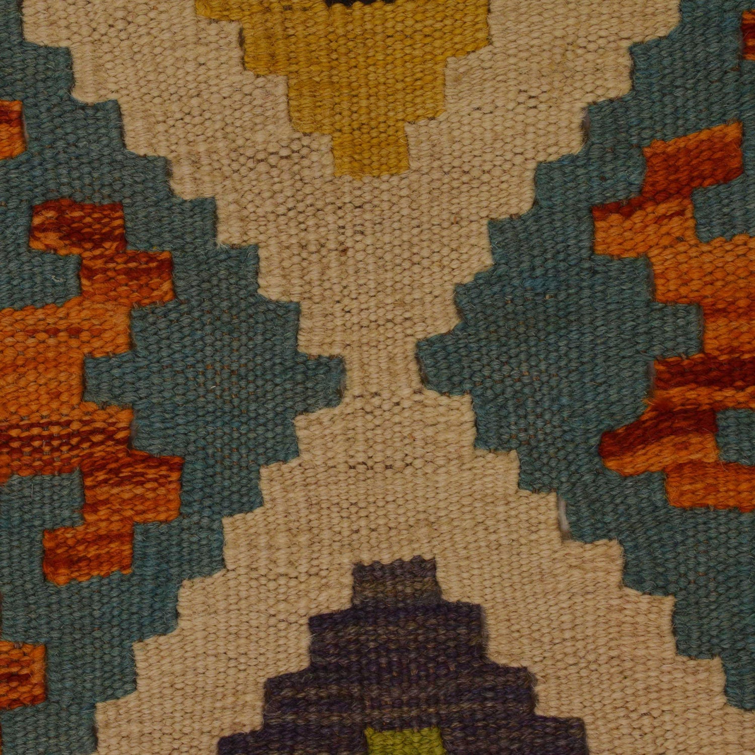 Handmade Multi Kilim Geometric 10' Runner