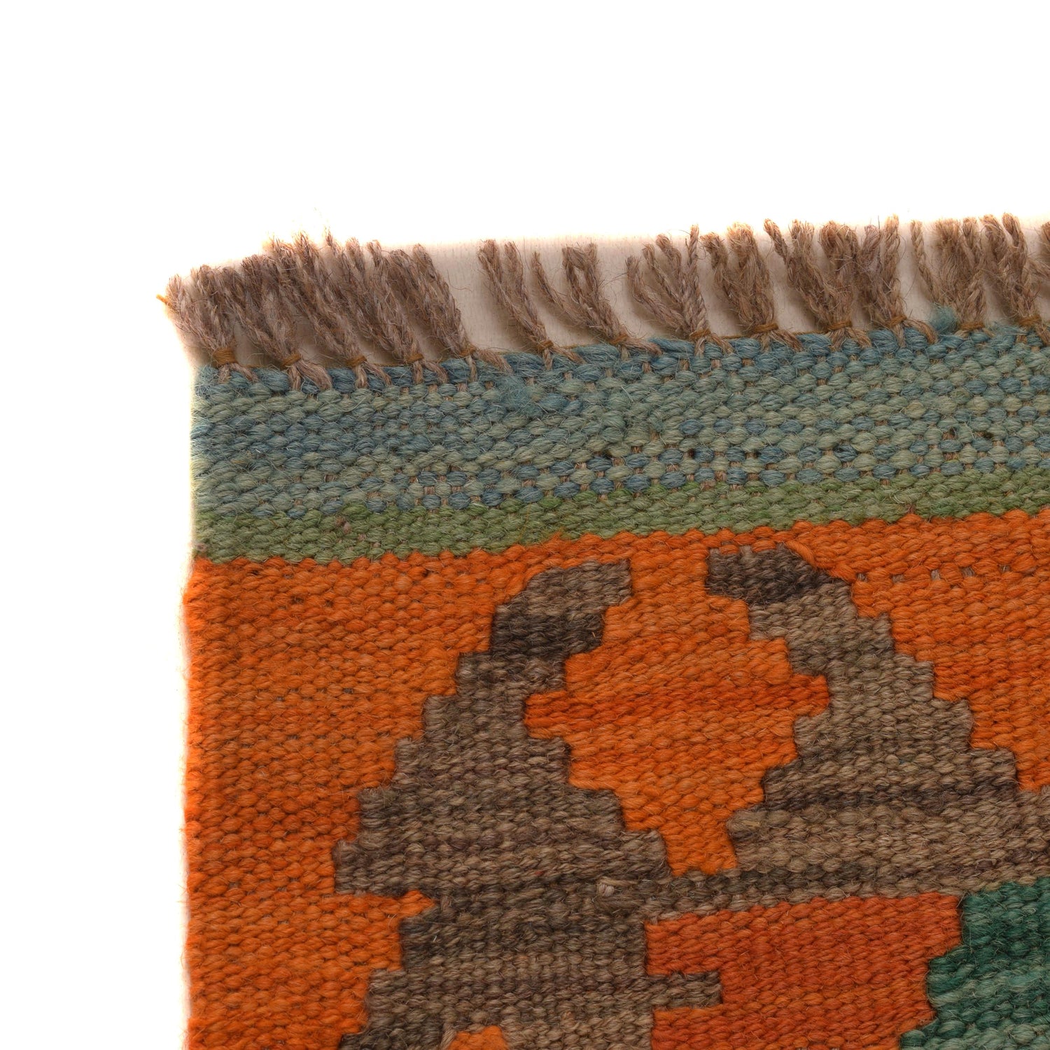 Handmade Multi Kilim Geometric 10' Runner