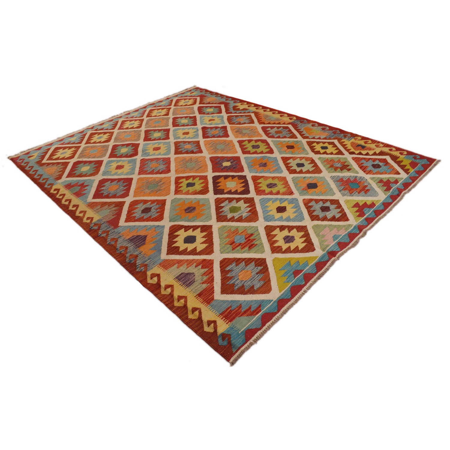 Handmade Multi Kilim Geometric 8x10 ft