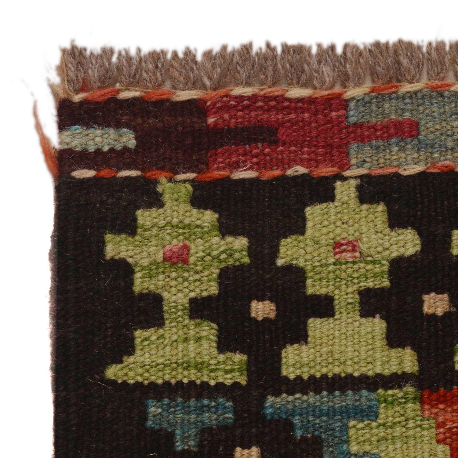 Handmade Multi Kilim Geometric 8' Runner