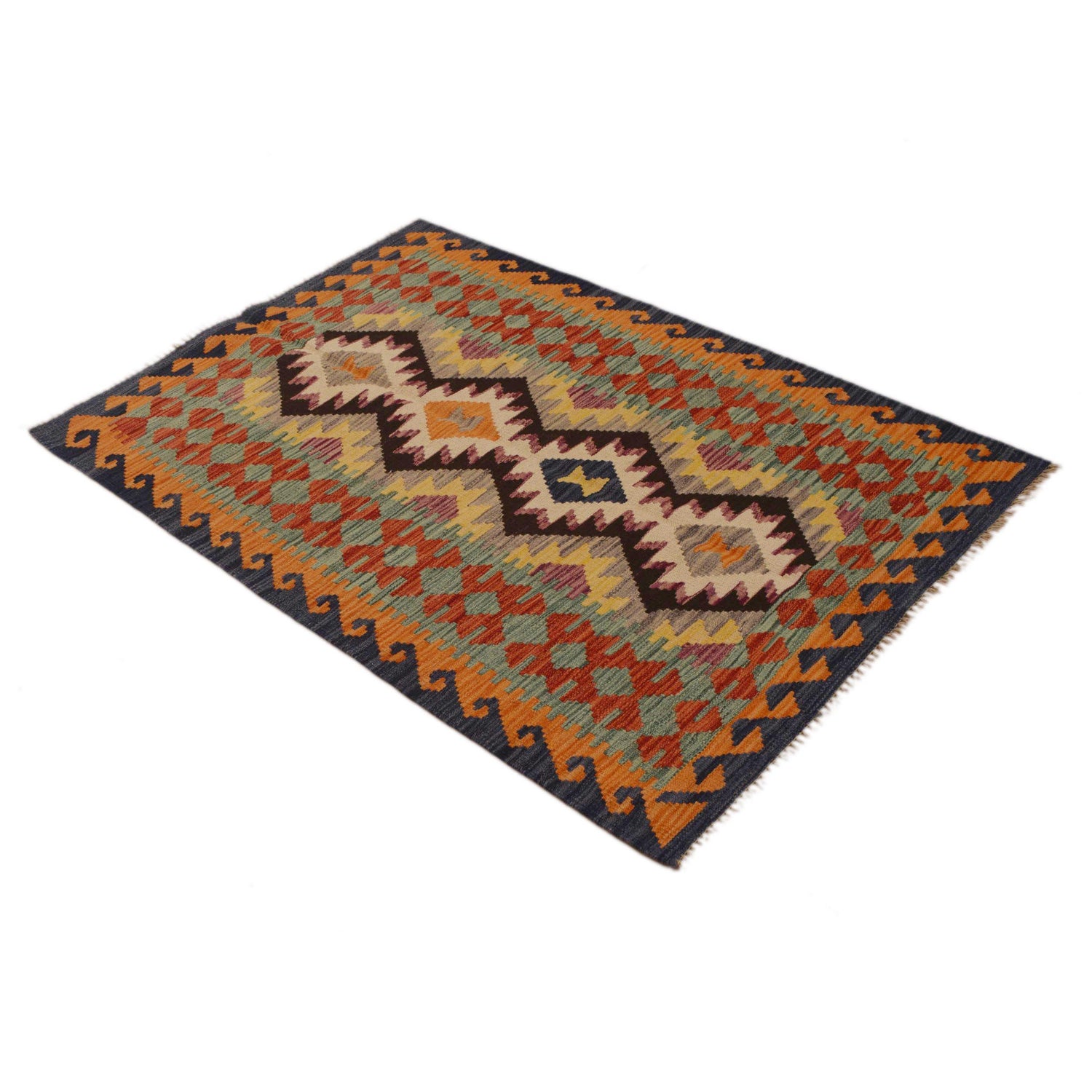 Handmade Multi Kilim Geometric 3x5 ft