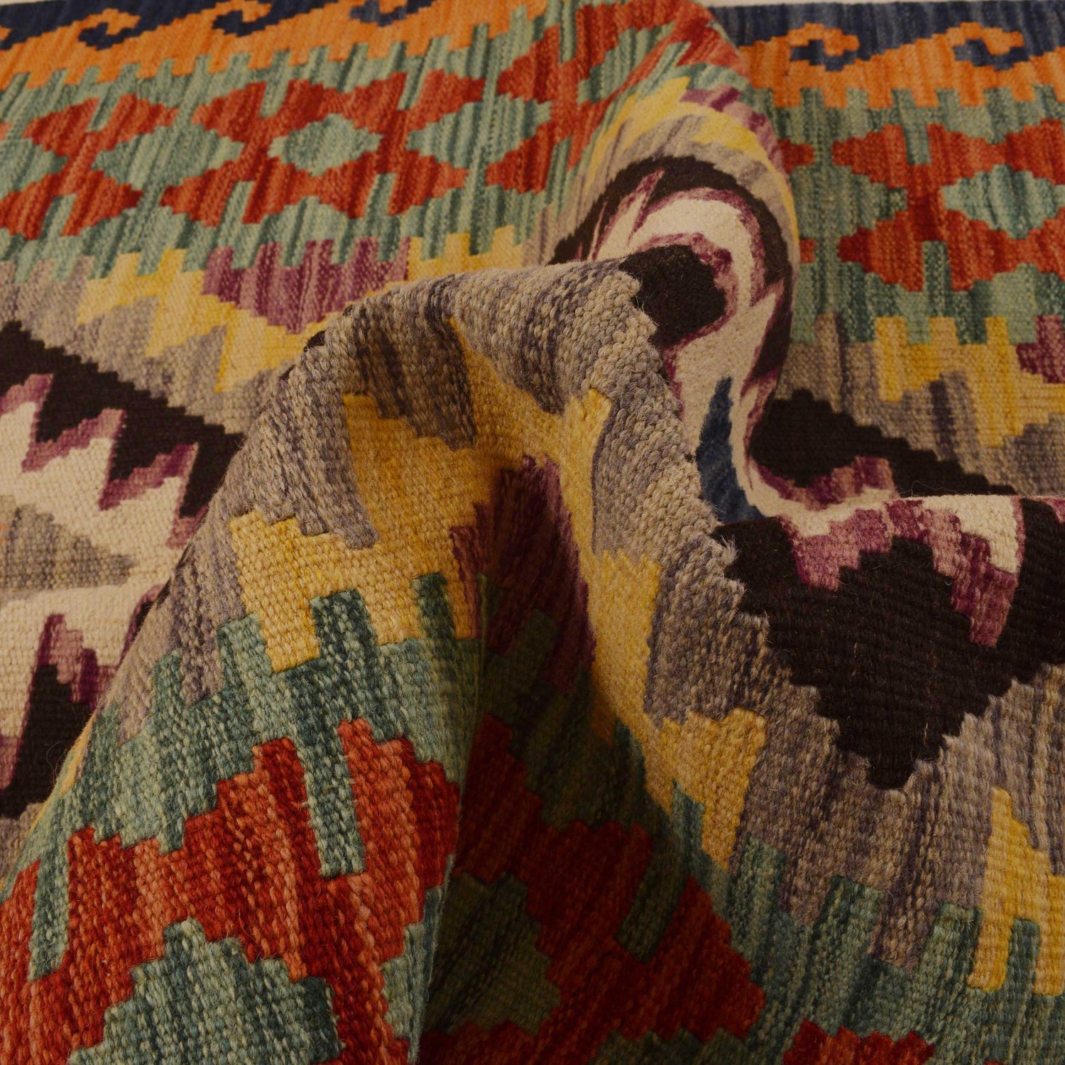 Handmade Multi Kilim Geometric 3x5 ft