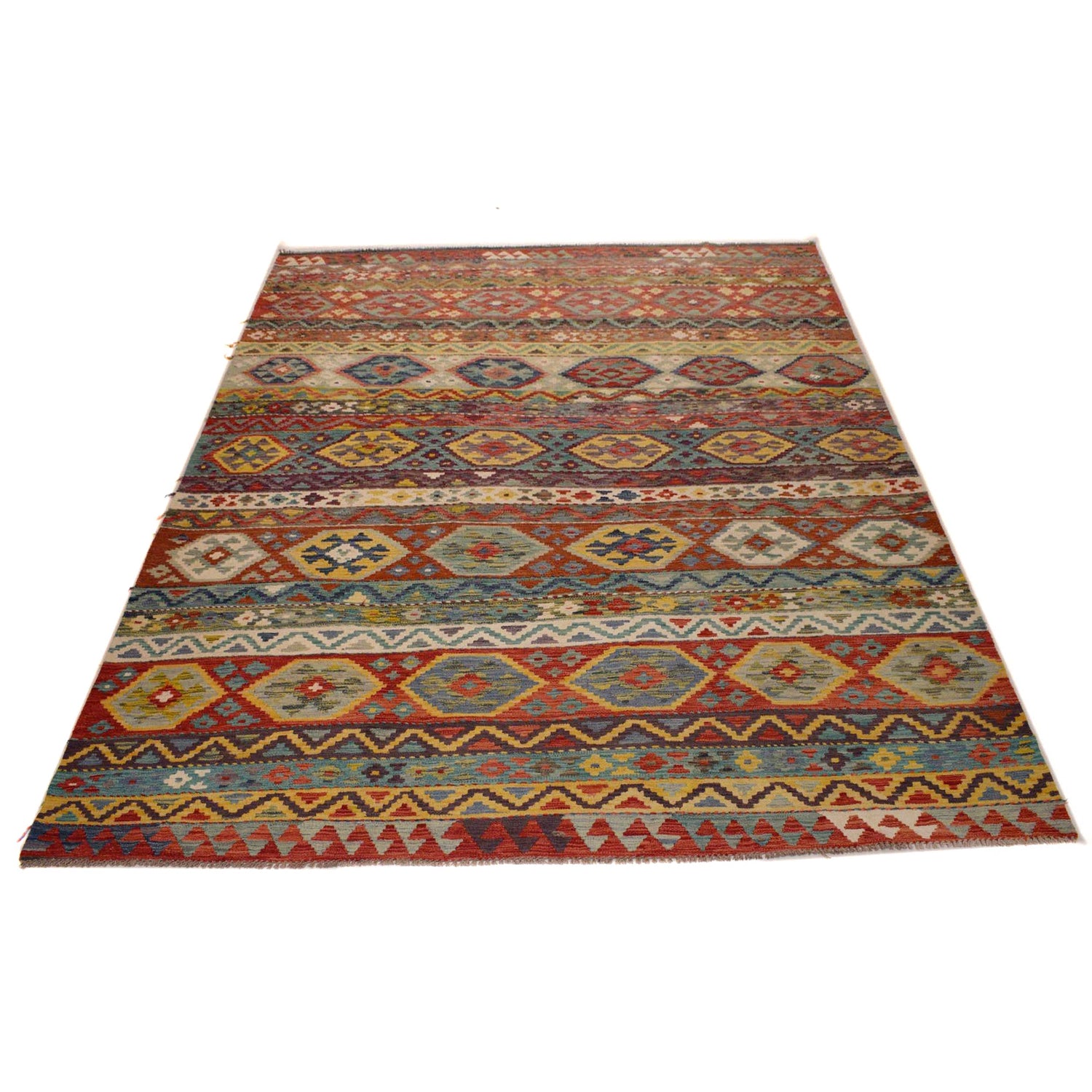 Handmade Multi Kilim Geometric 9x12 ft