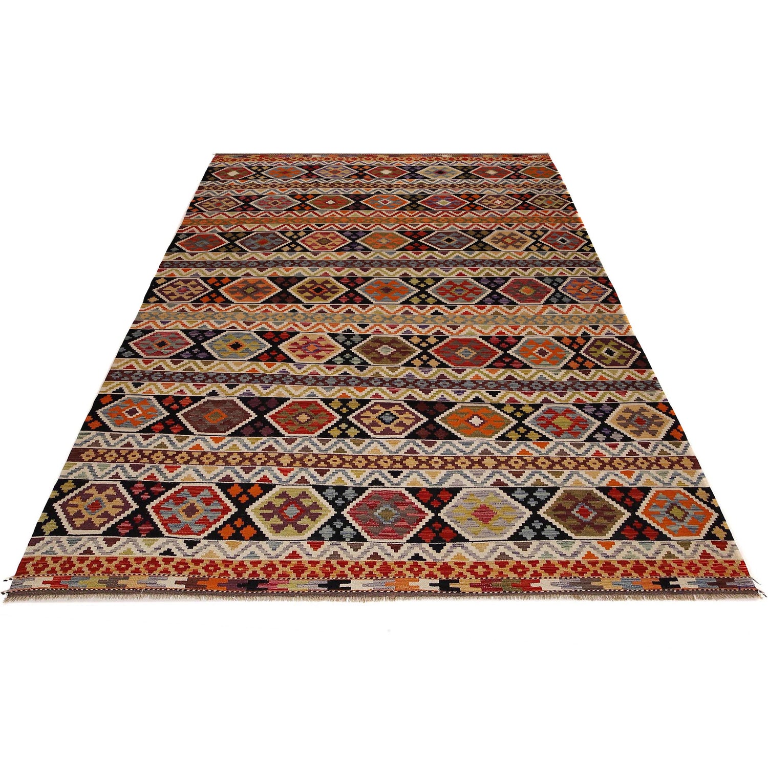 Handmade Multi Kilim Geometric 9x12 ft