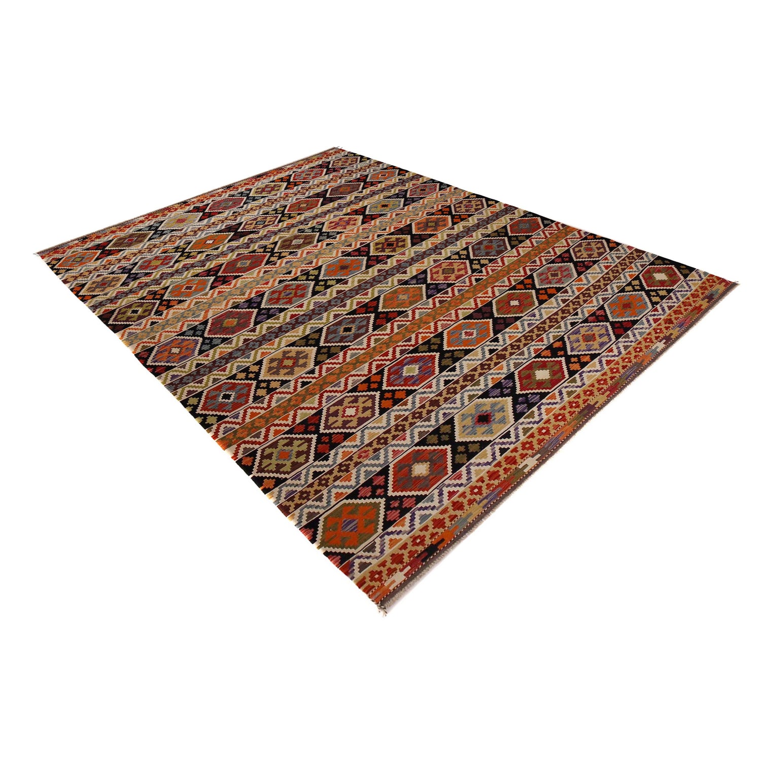 Handmade Multi Kilim Geometric 9x12 ft