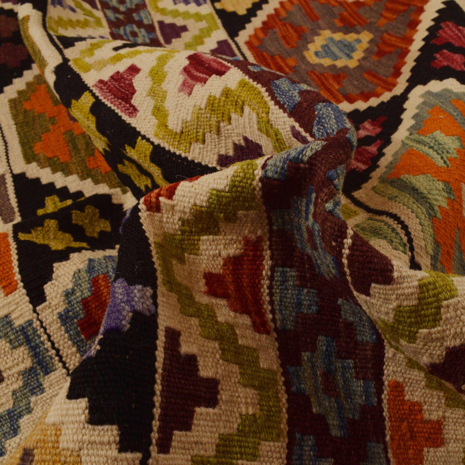 Handmade Multi Kilim Geometric 9x12 ft