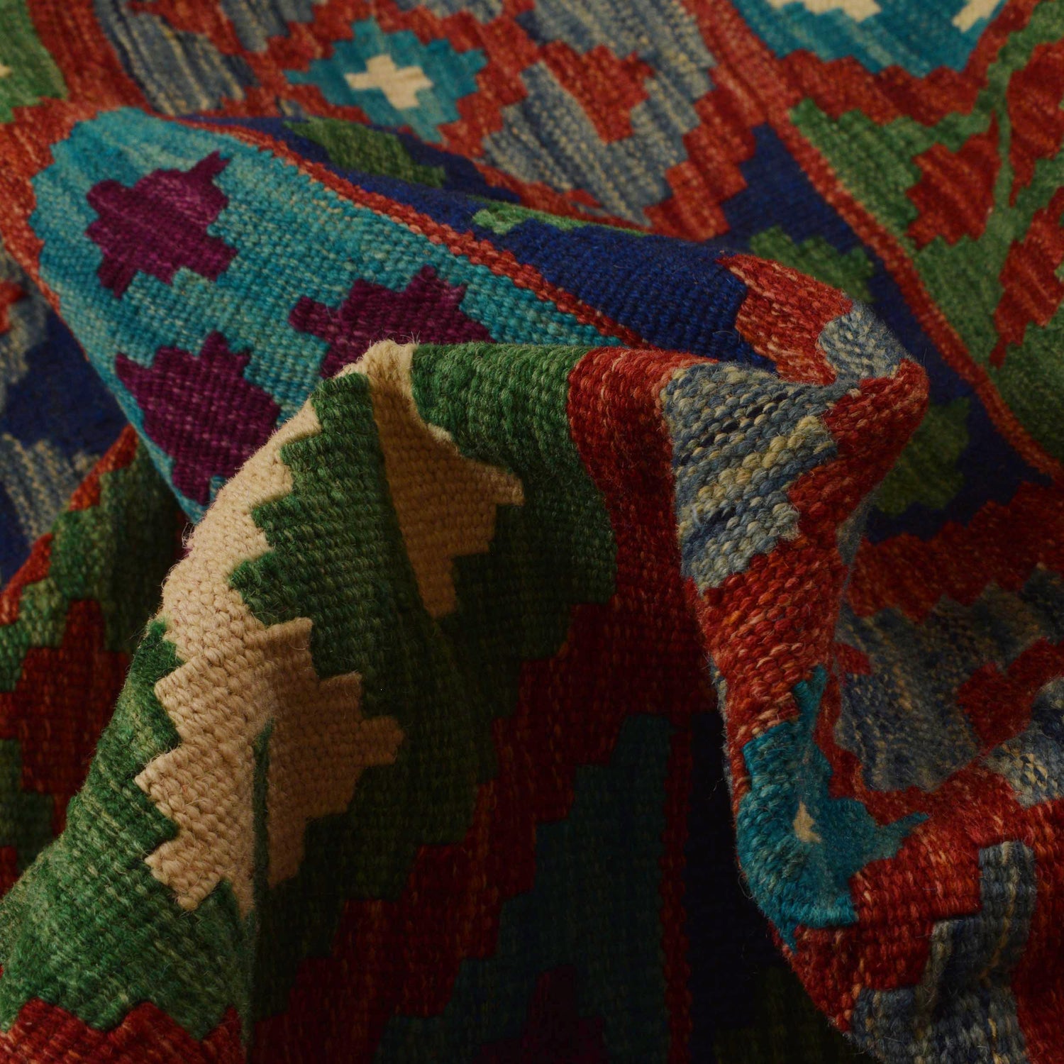 Handmade Multi Kilim Geometric 8x10 ft