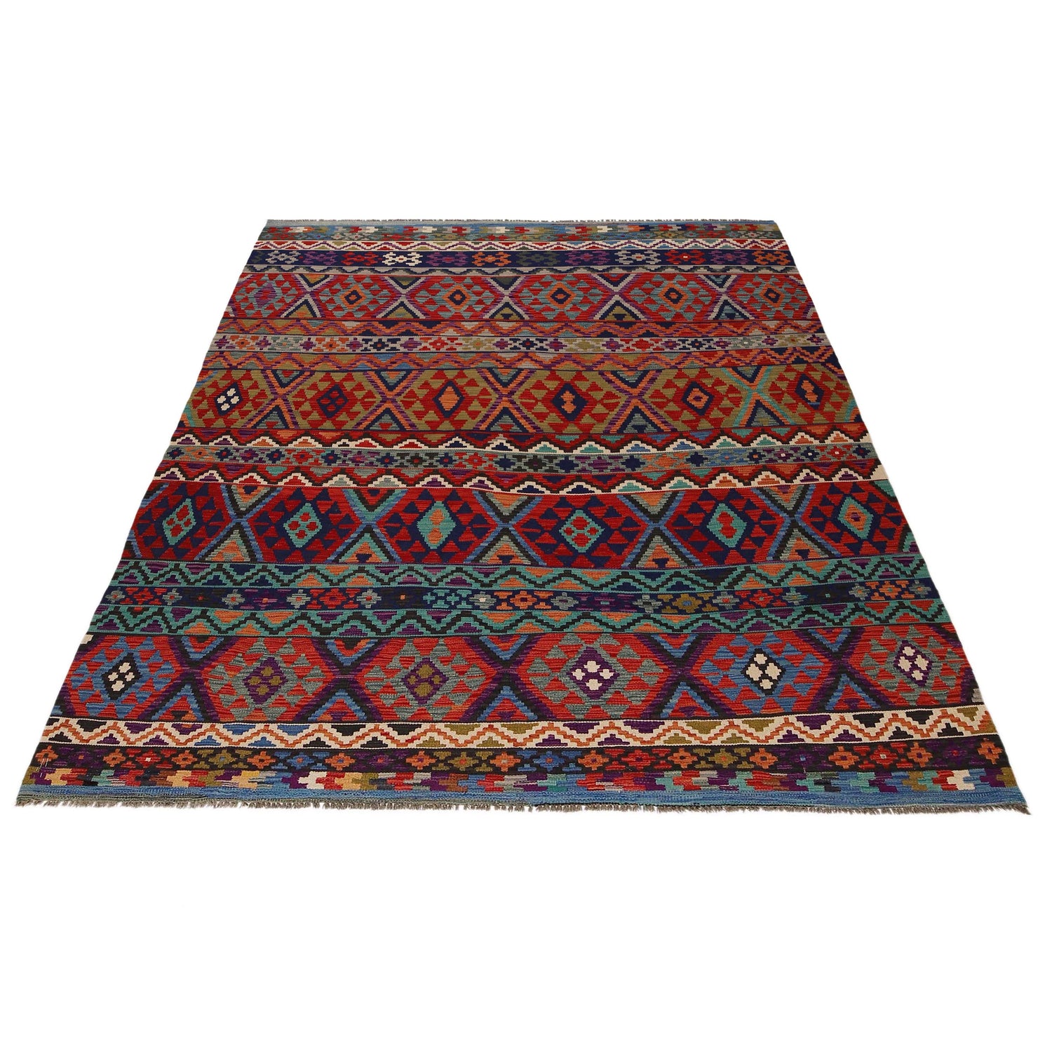 Handmade Multi Kilim Geometric 8x10 ft