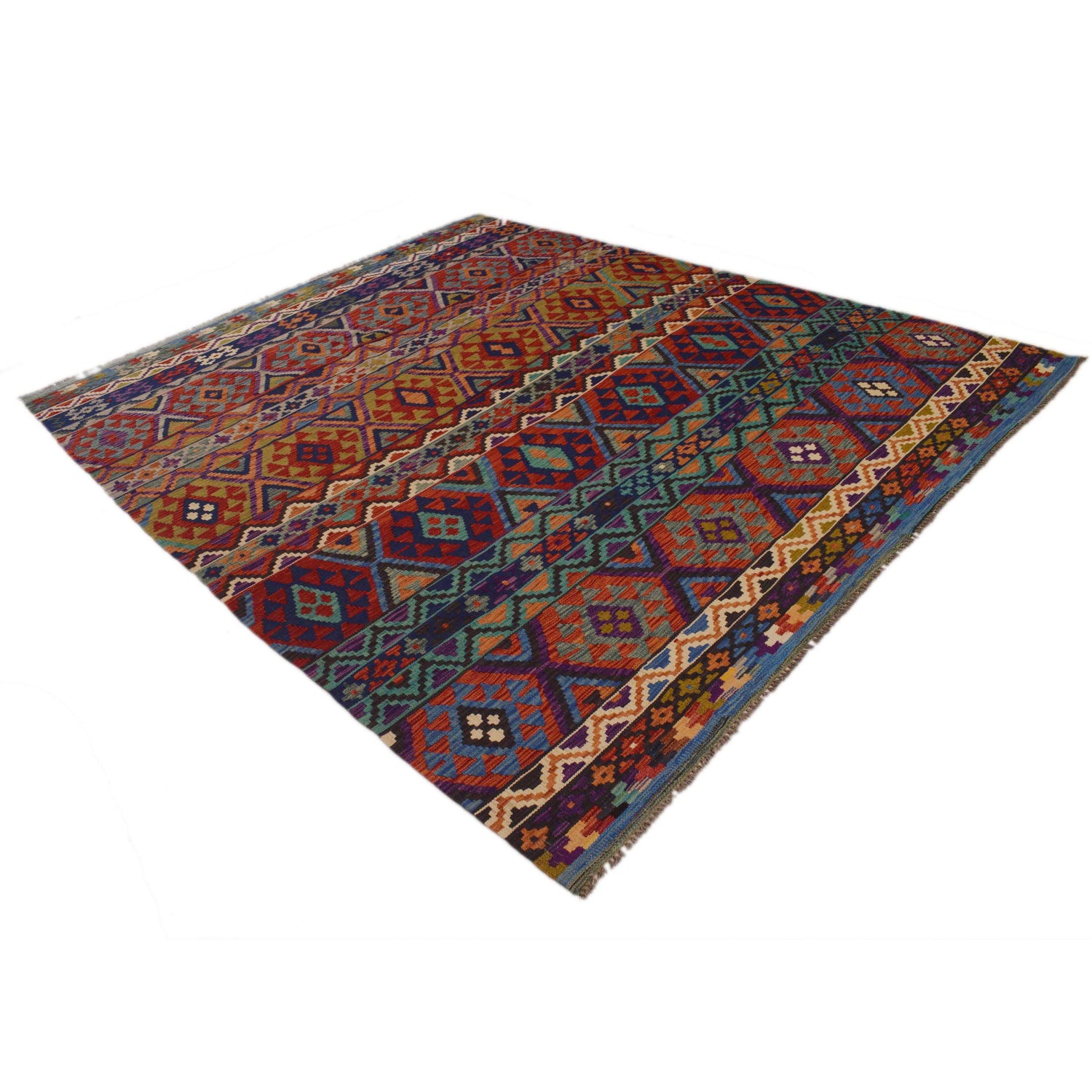 Handmade Multi Kilim Geometric 8x10 ft