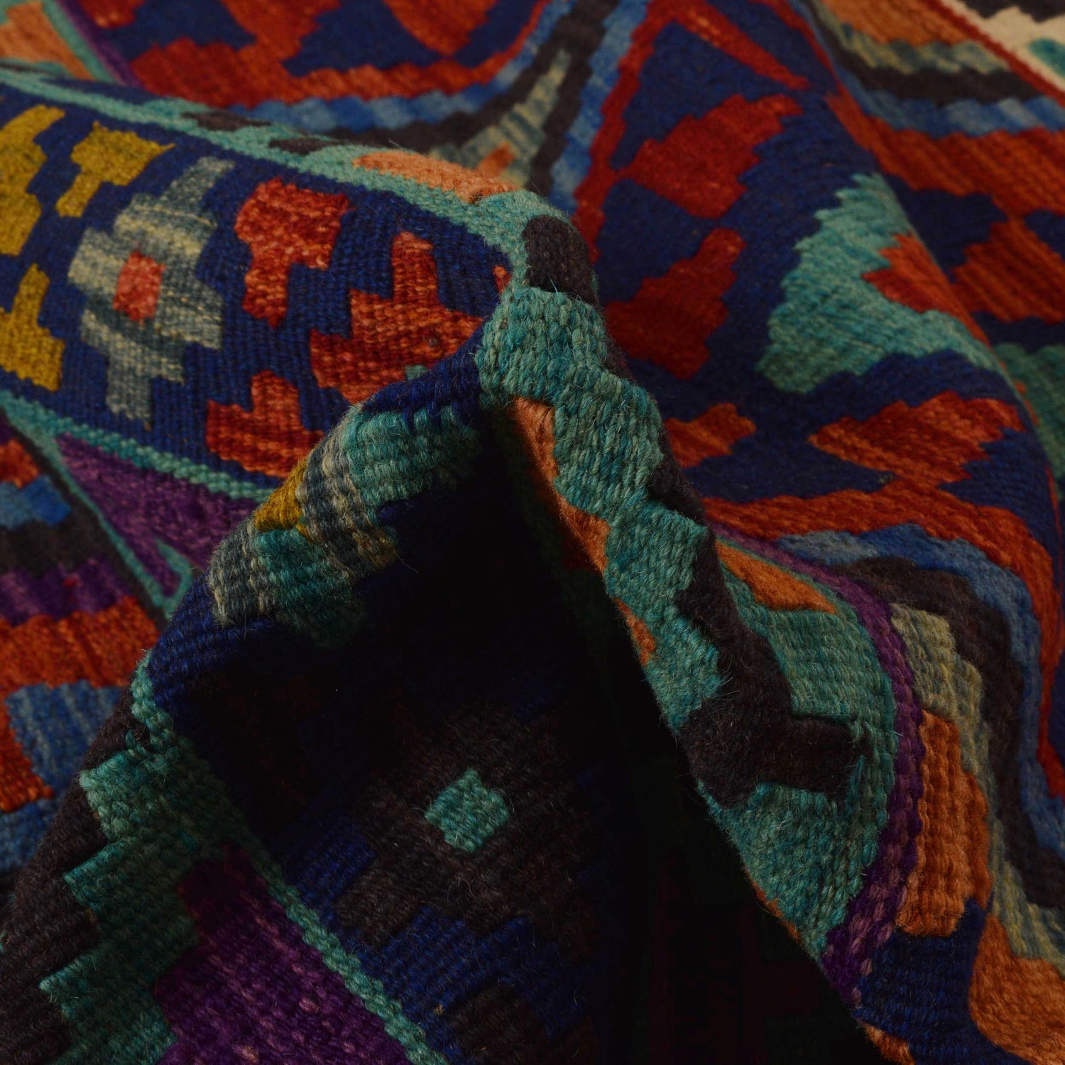 Handmade Multi Kilim Geometric 8x10 ft