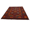 Maimana Kilim Area Rug Handmade Red Floral 6x9 ft