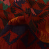 Maimana Kilim Area Rug Handmade Red Floral 6x9 ft