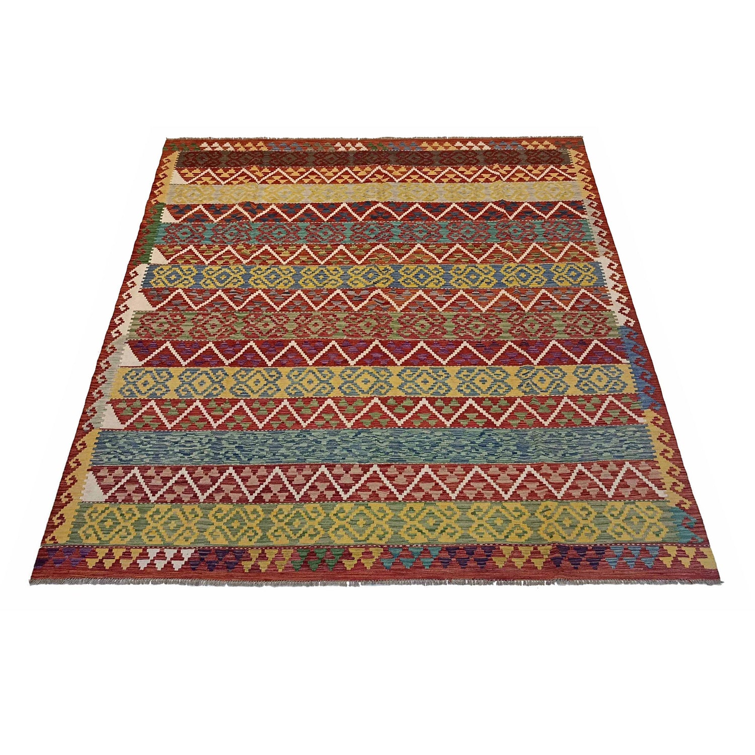 Handmade Multi Kilim Geometric 8x10 ft