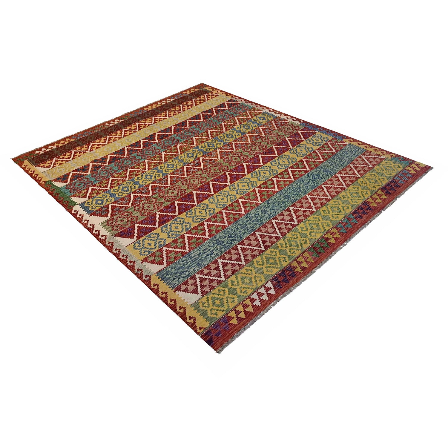 Handmade Multi Kilim Geometric 8x10 ft
