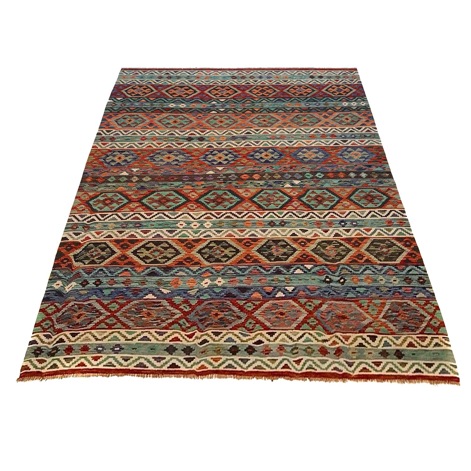 Handmade Multi Kilim Geometric 9x12 ft