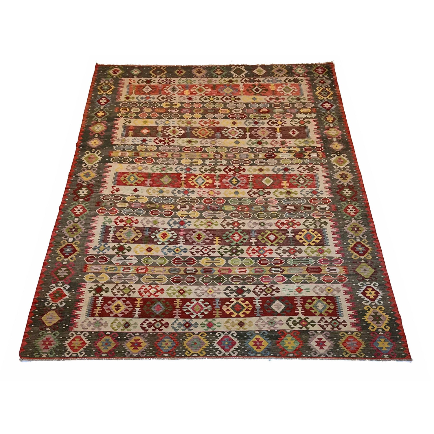 Handmade Multi Kilim Geometric 10x16 ft