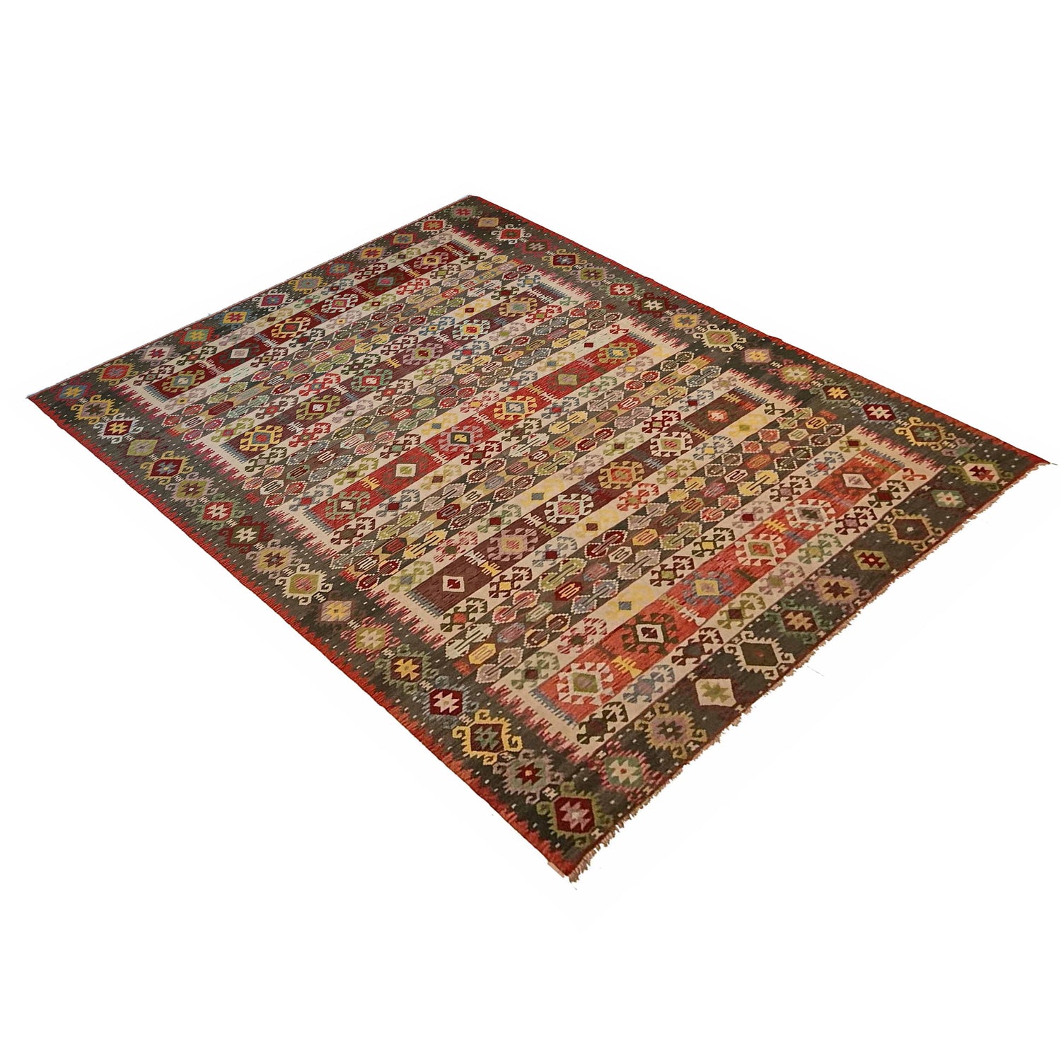 Handmade Multi Kilim Geometric 10x16 ft