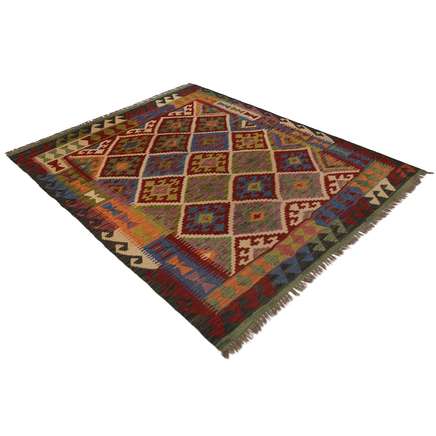 Handmade Multi Kilim Geometric 4x7 ft
