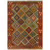 Handmade Multi Kilim Geometric 4x7 ft