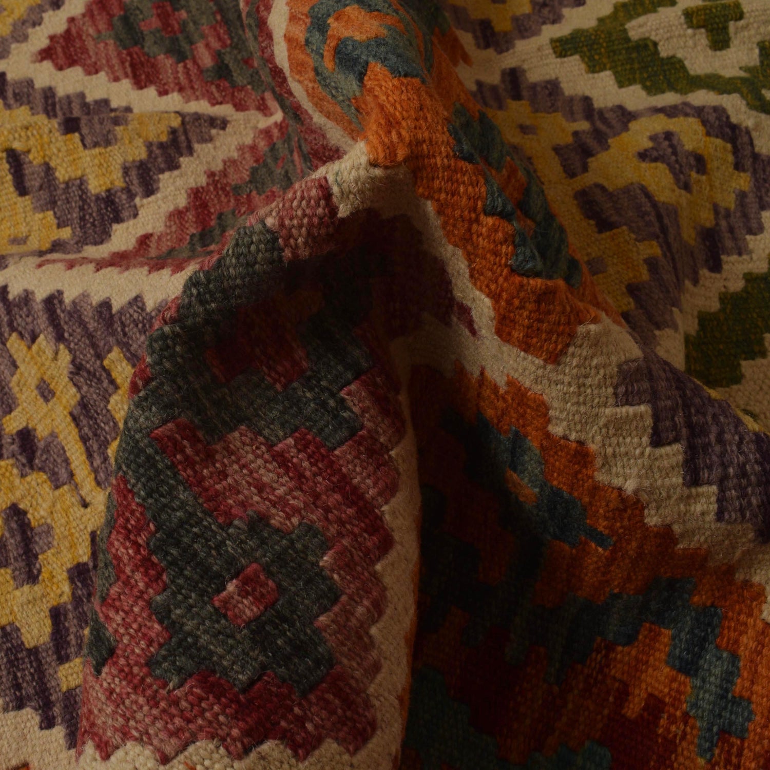 Handmade Multi Kilim Geometric 4x7 ft