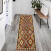 Handmade Multi Kilim Geometric 6' Runner