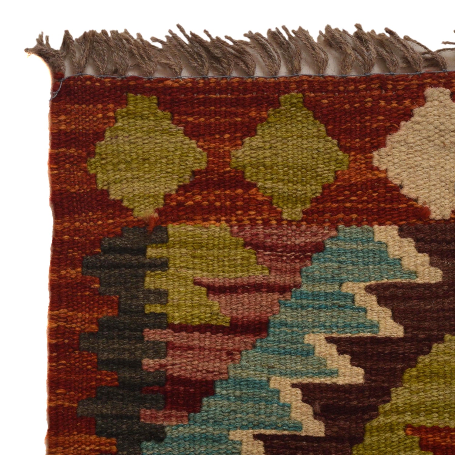 Handmade Multi Kilim Geometric 6' Runner
