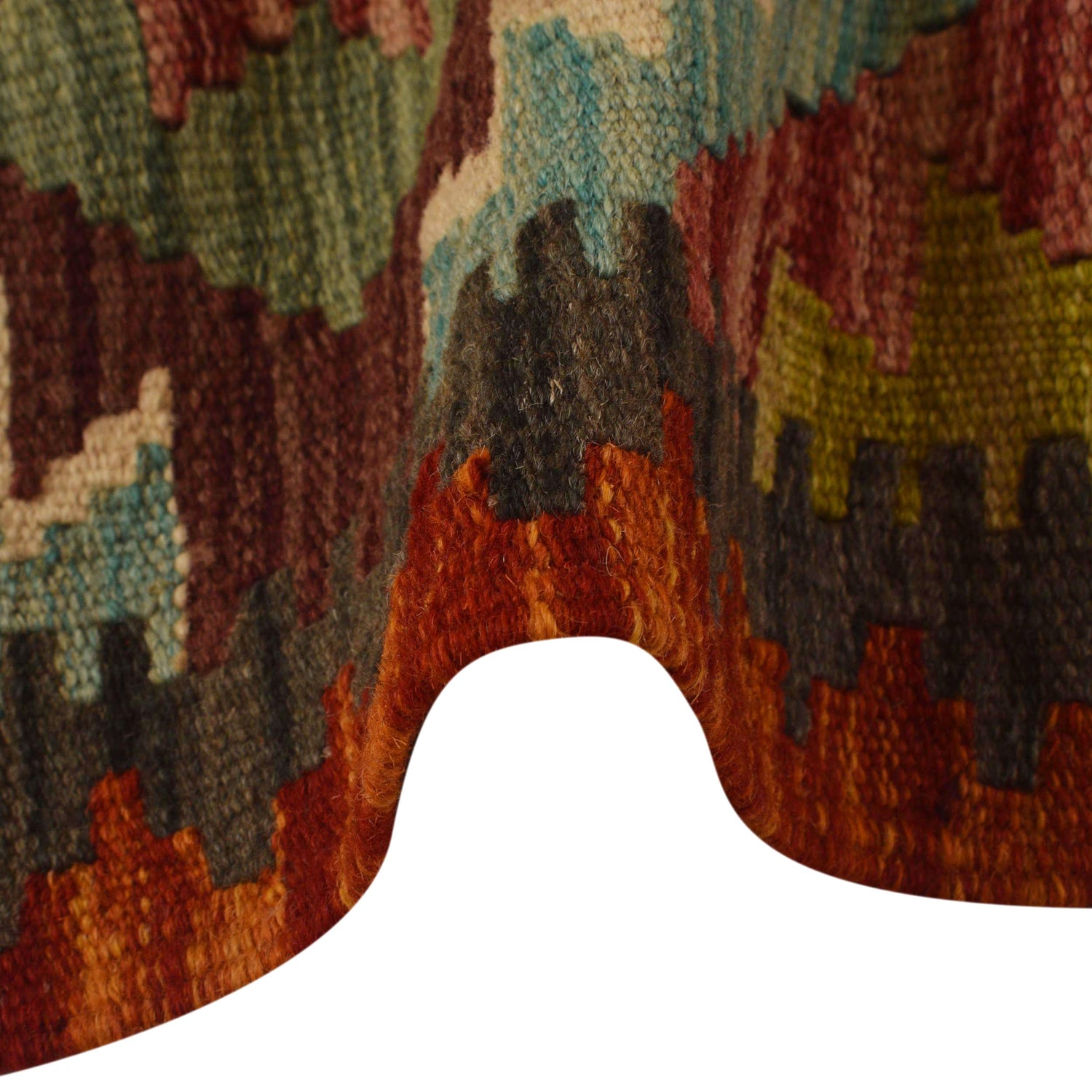 Handmade Multi Kilim Geometric 6' Runner