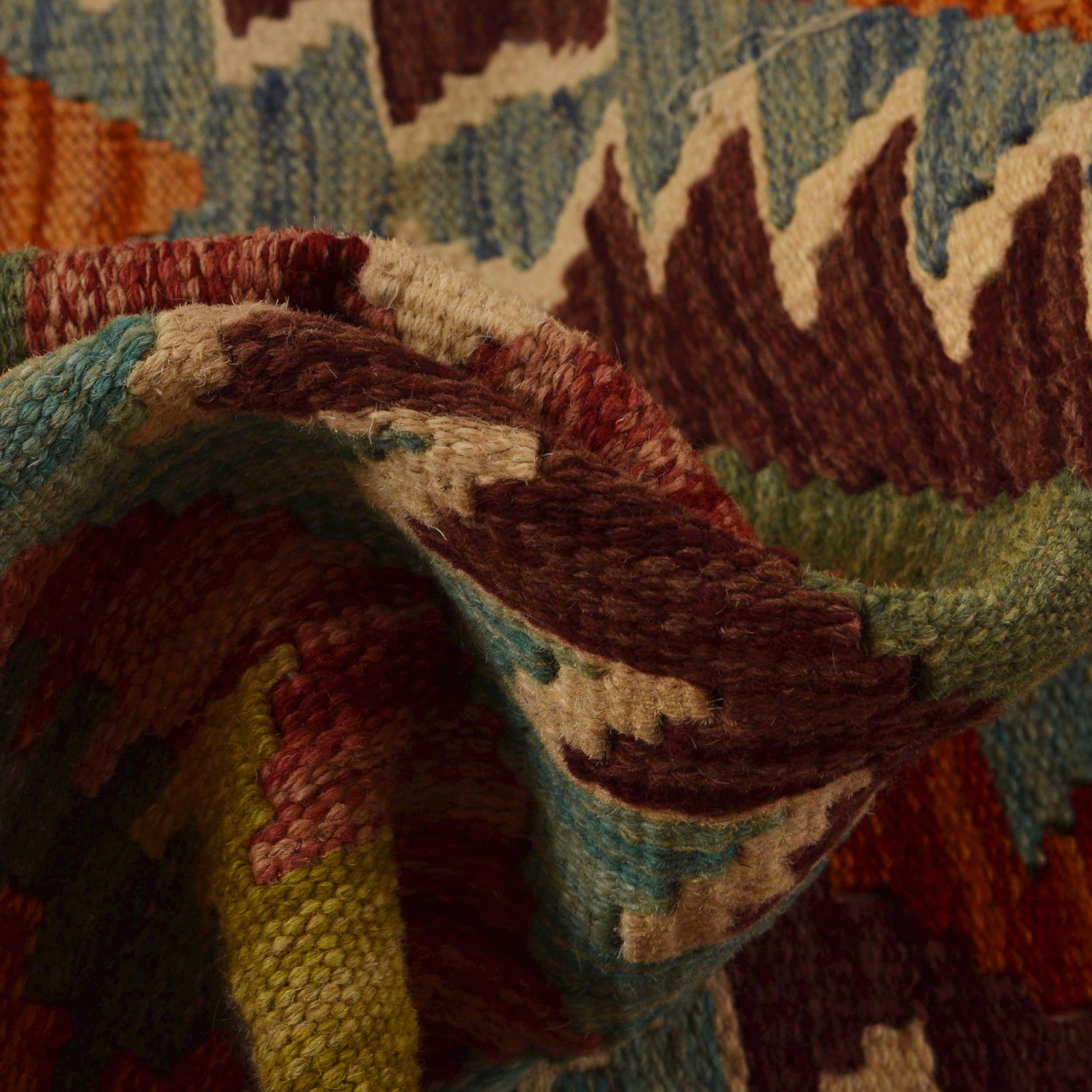 Handmade Multi Kilim Geometric 6' Runner