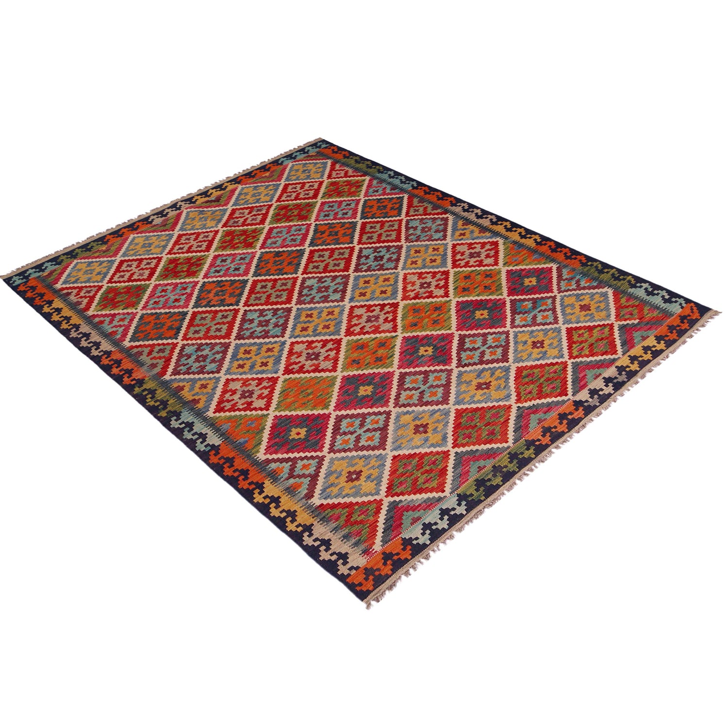 Handmade Multi Kilim Geometric 5x8 ft