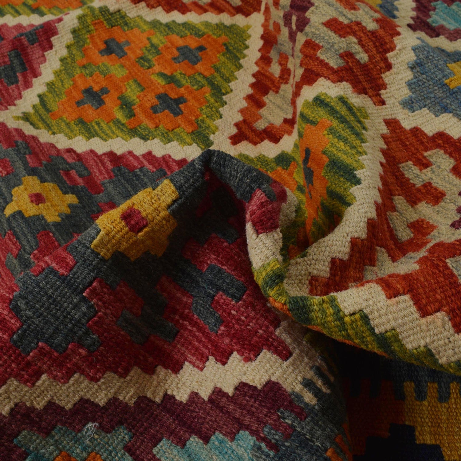 Handmade Multi Kilim Geometric 5x8 ft