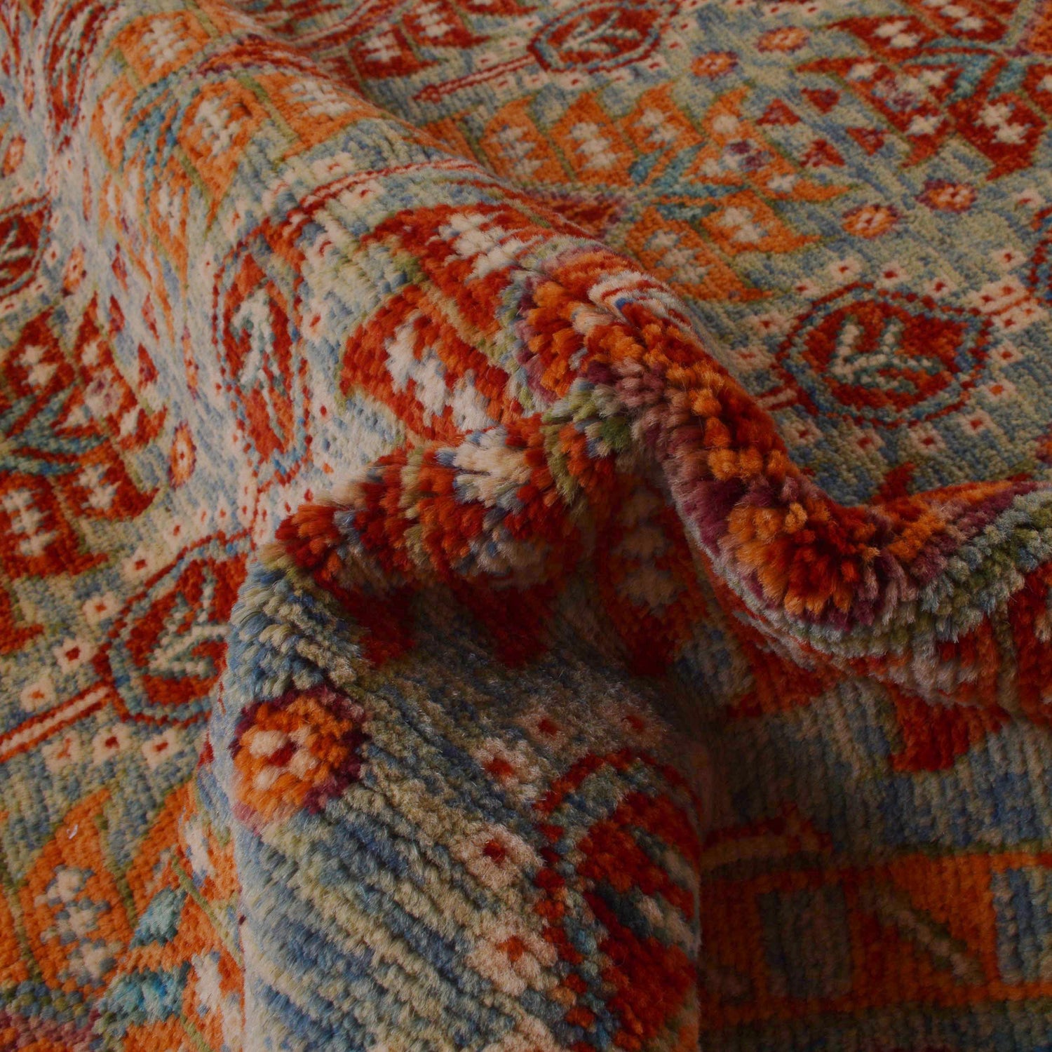 Oushak Area Rug Handmade Multi Floral 7x10 ft