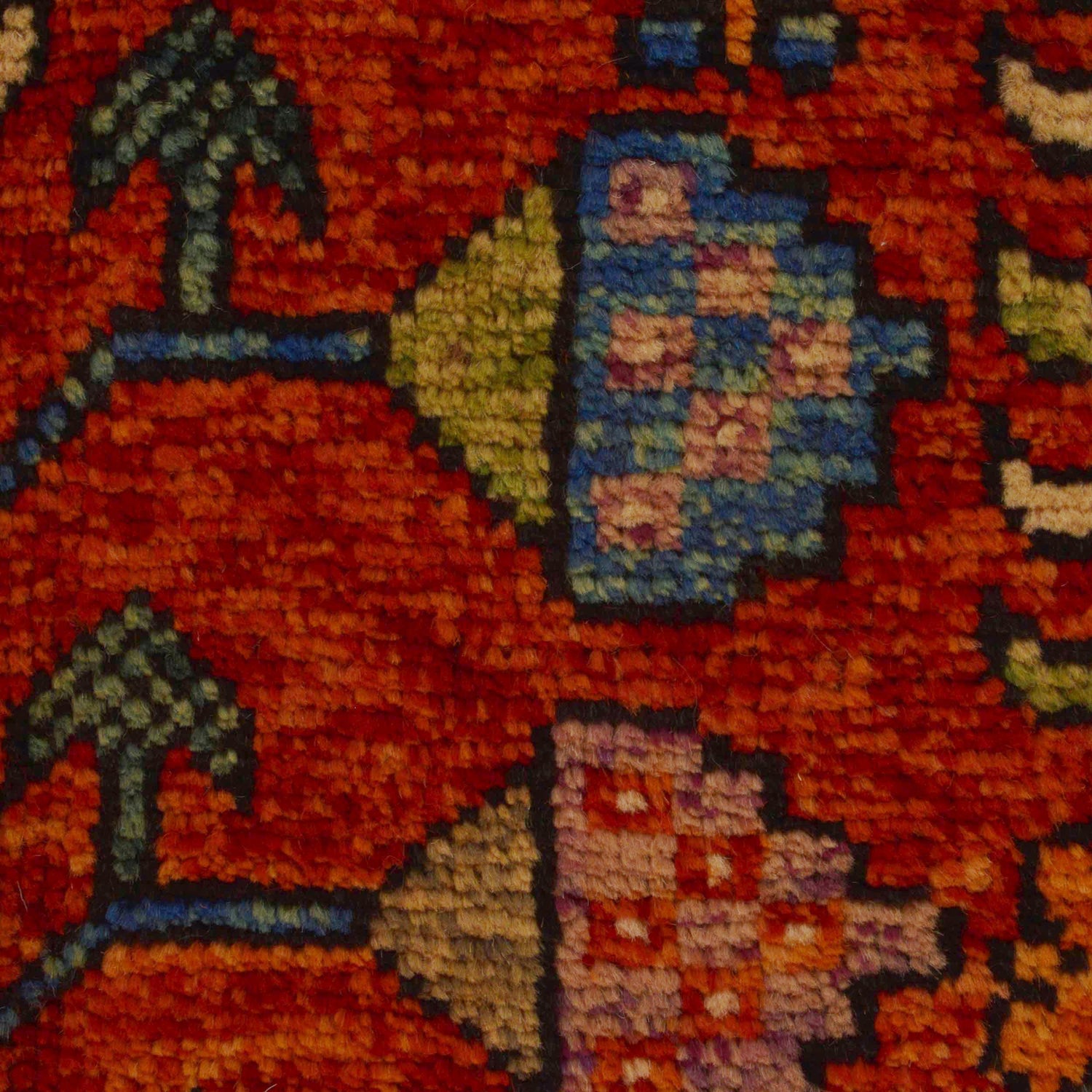 Shirazi Area Rug Handmade Red Medallion 7x10 ft