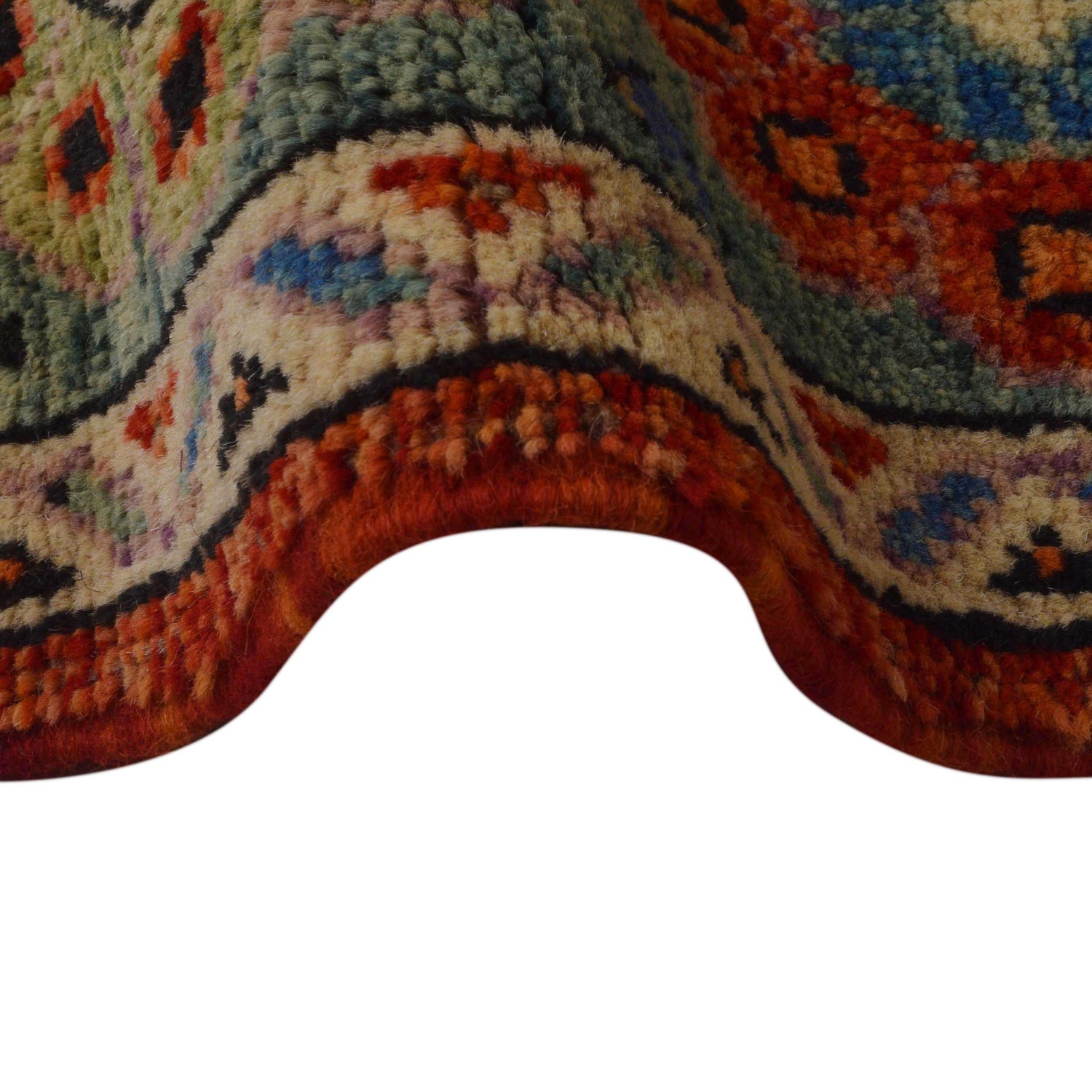Shirazi Area Rug Handmade Red Medallion 7x10 ft