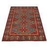 Shirazi Area Rug Handmade Blue Medallion 4x7 ft