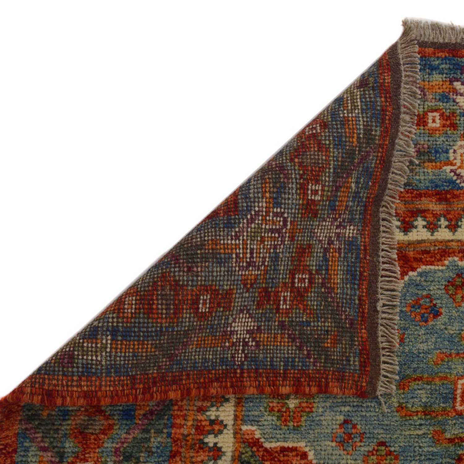 Shirazi Area Rug Handmade Blue Medallion 4x7 ft