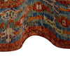 Shirazi Area Rug Handmade Blue Medallion 4x7 ft