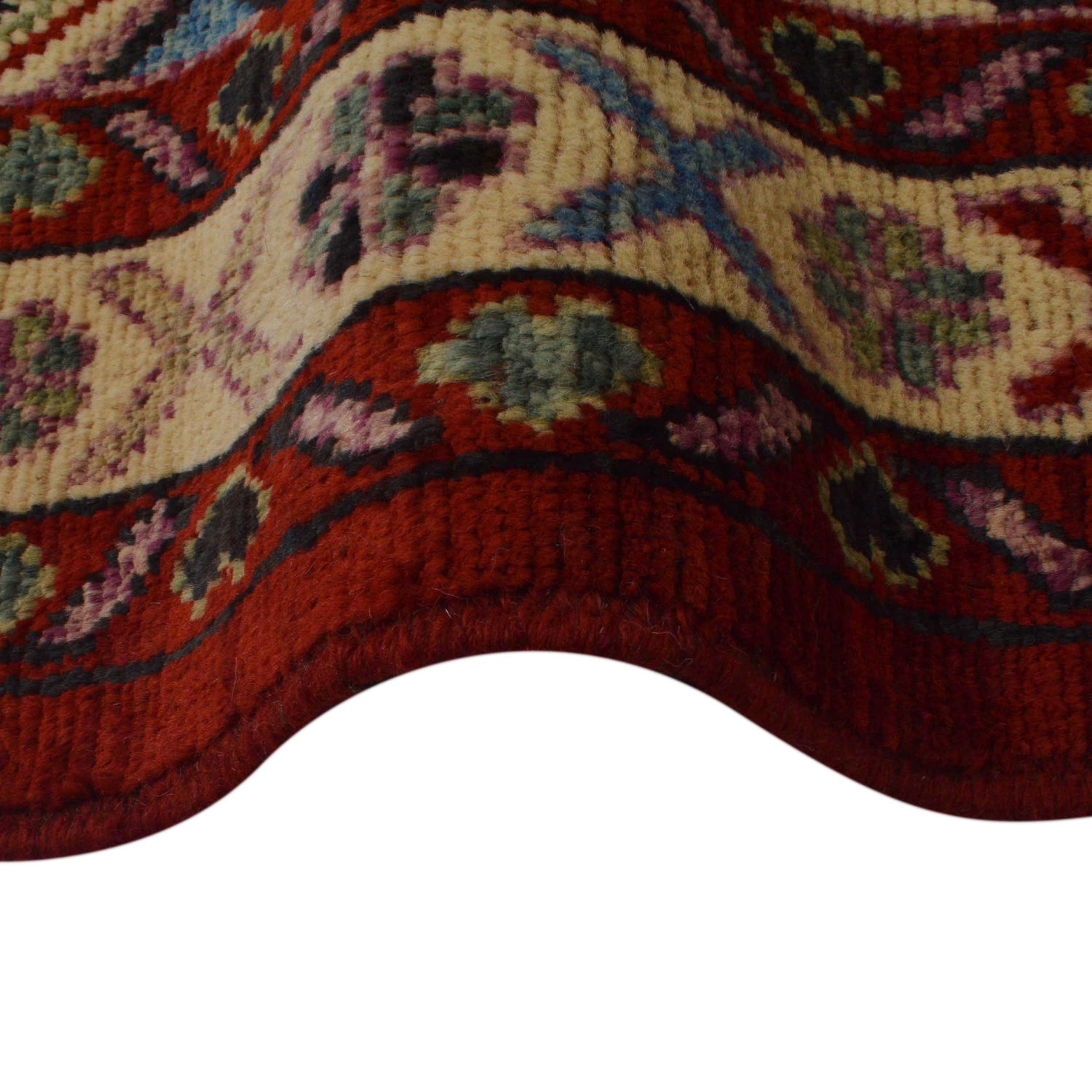 Shirazi Area Rug Handmade Red Medallion 7x10 ft