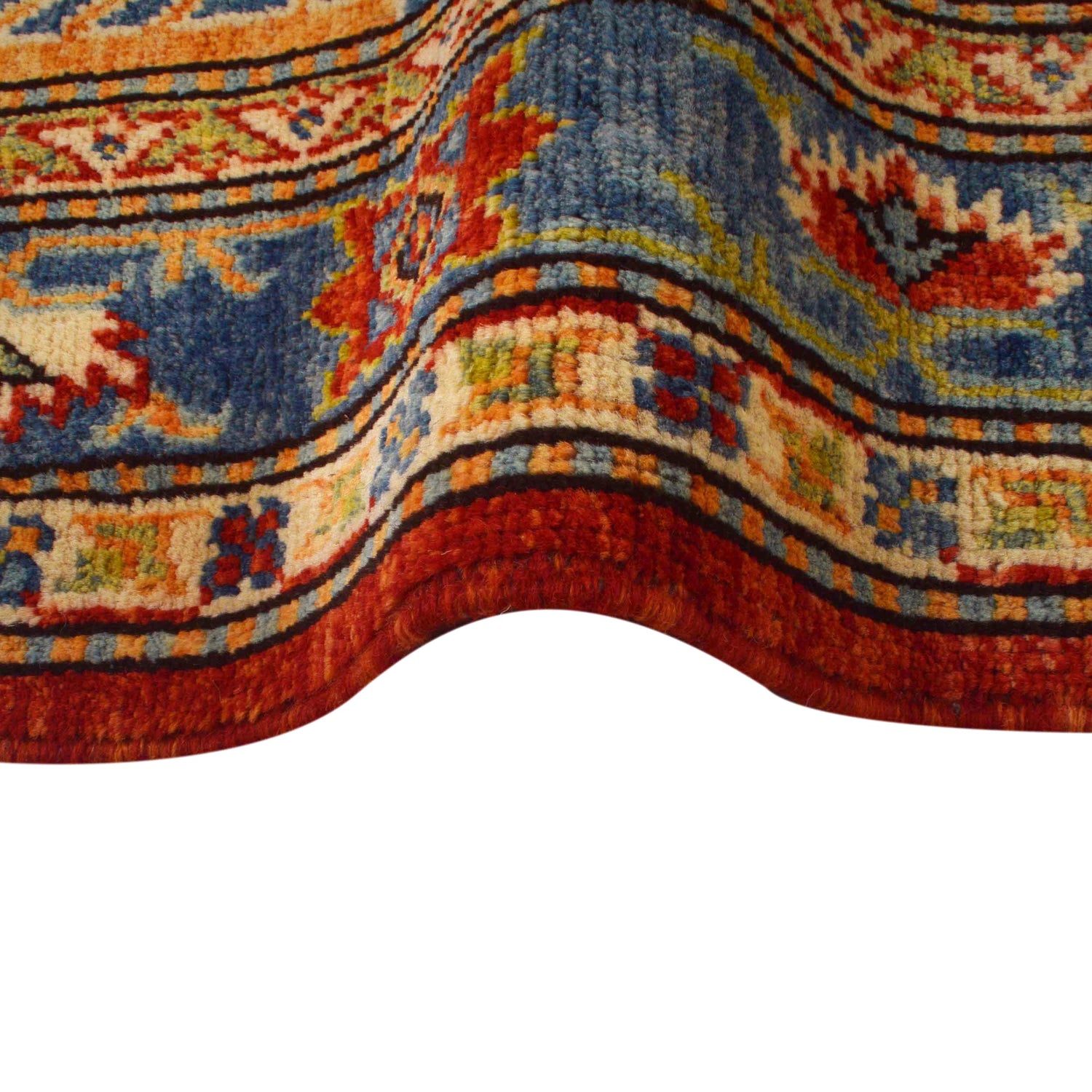 Shirazi Area Rug Handmade Red Medallion 4x7 ft