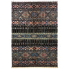 Gabbeh Area Rug Handmade Multi Medallion 5x8 ft