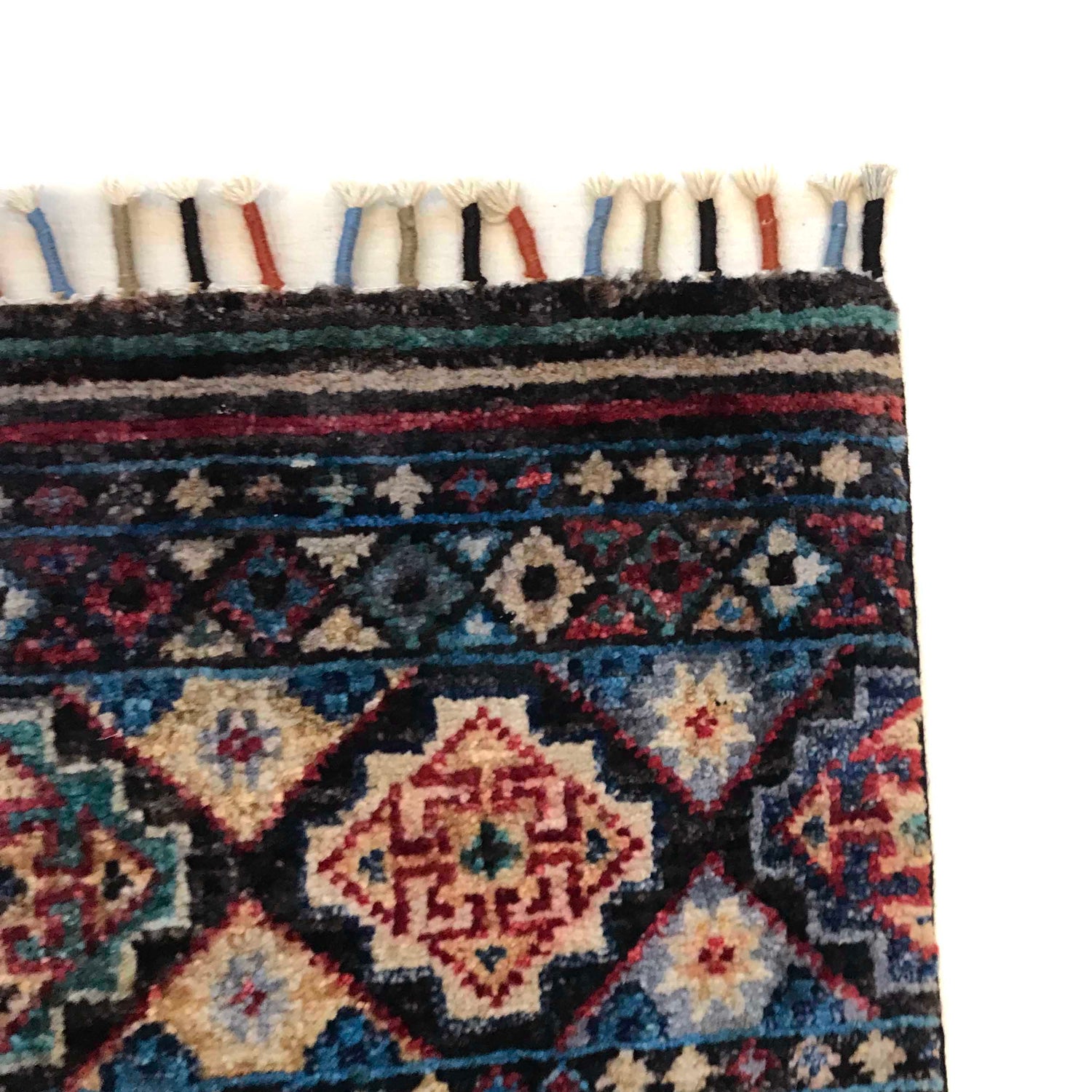 Gabbeh Area Rug Handmade Multi Medallion 5x8 ft