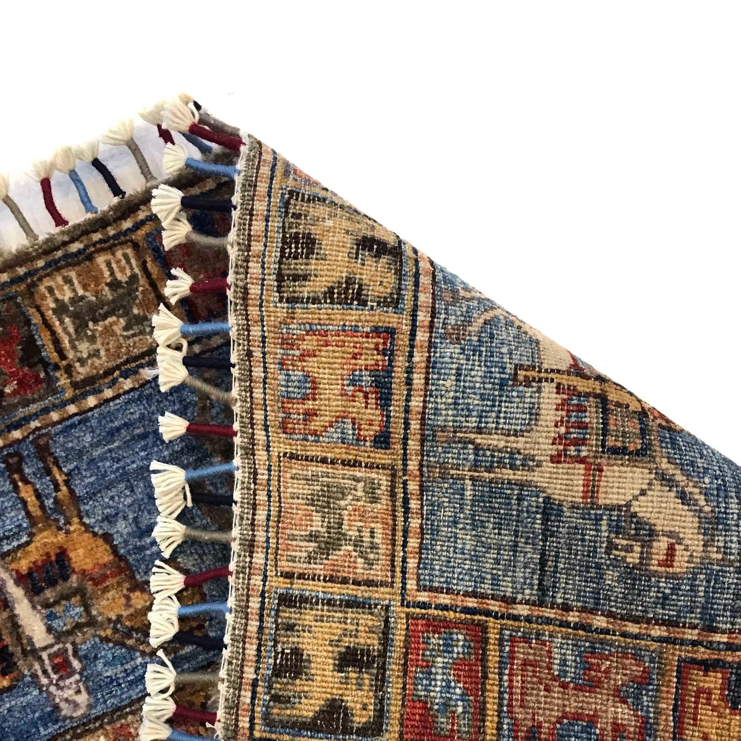 Shikargah Area Rug Handmade Multi Animal/Birds 3x5 ft