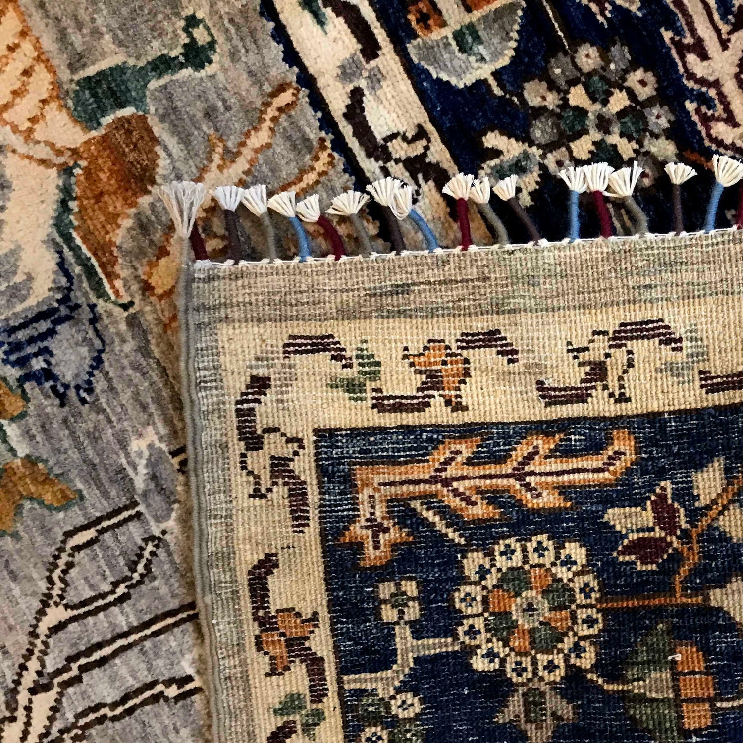 Tree Of Life Area Rug Handmade Multi Floral 6x9 ft