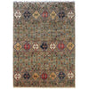 Gabbeh Area Rug Handmade Gray Medallion 5x8 ft