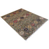 Gabbeh Area Rug Handmade Gray Medallion 5x8 ft