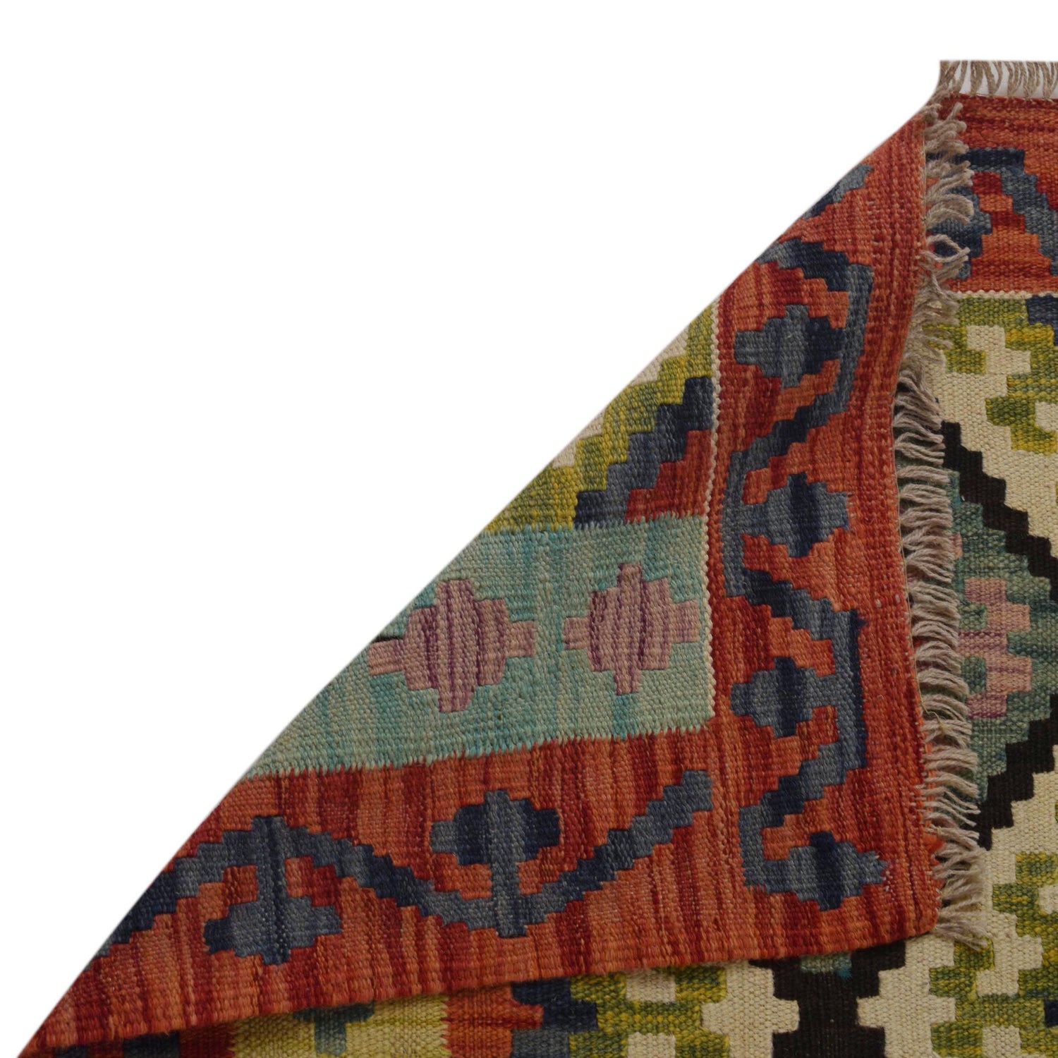Handmade Multi Kilim Geometric 4x7 ft