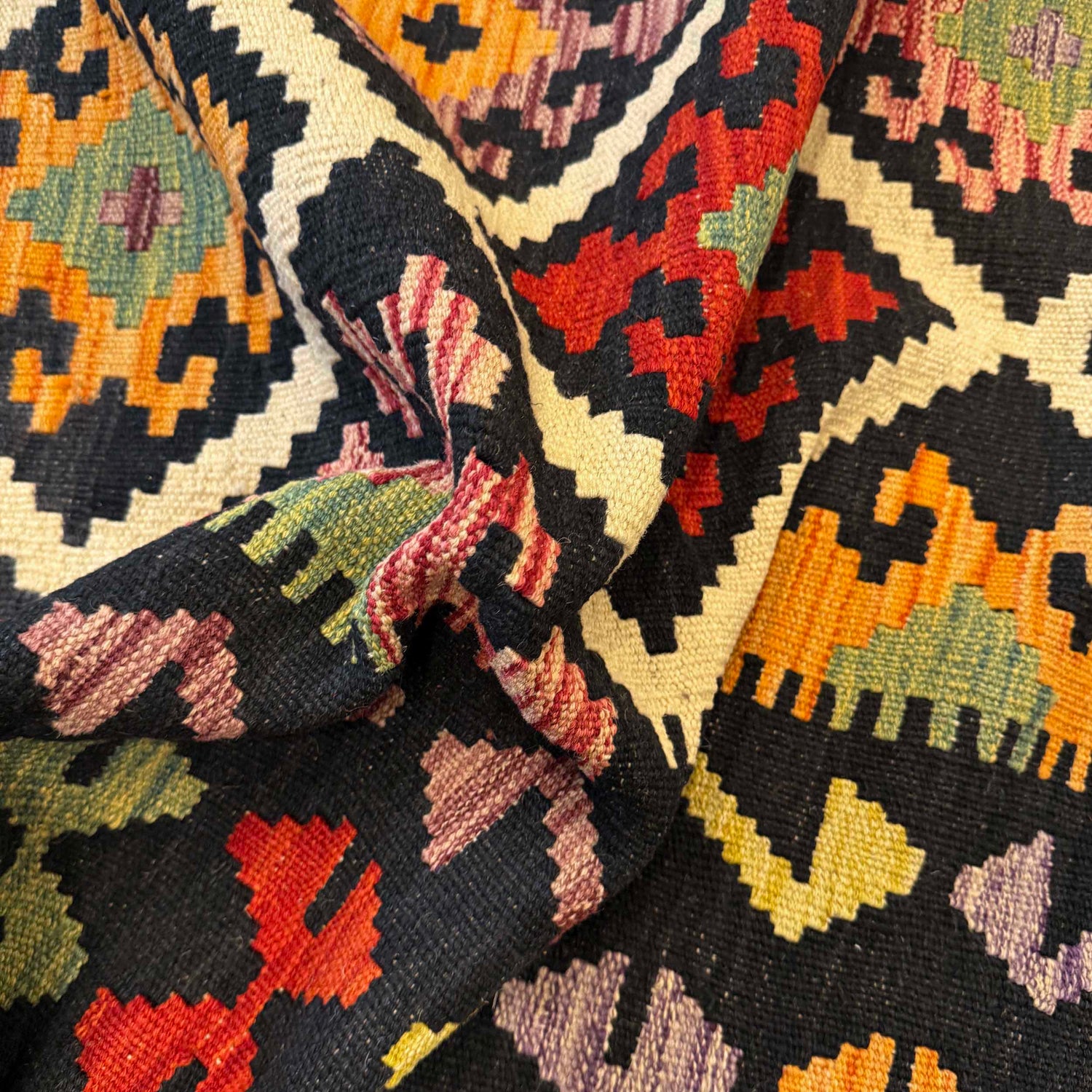 Handmade Multi Kilim Geometric 5x8 ft